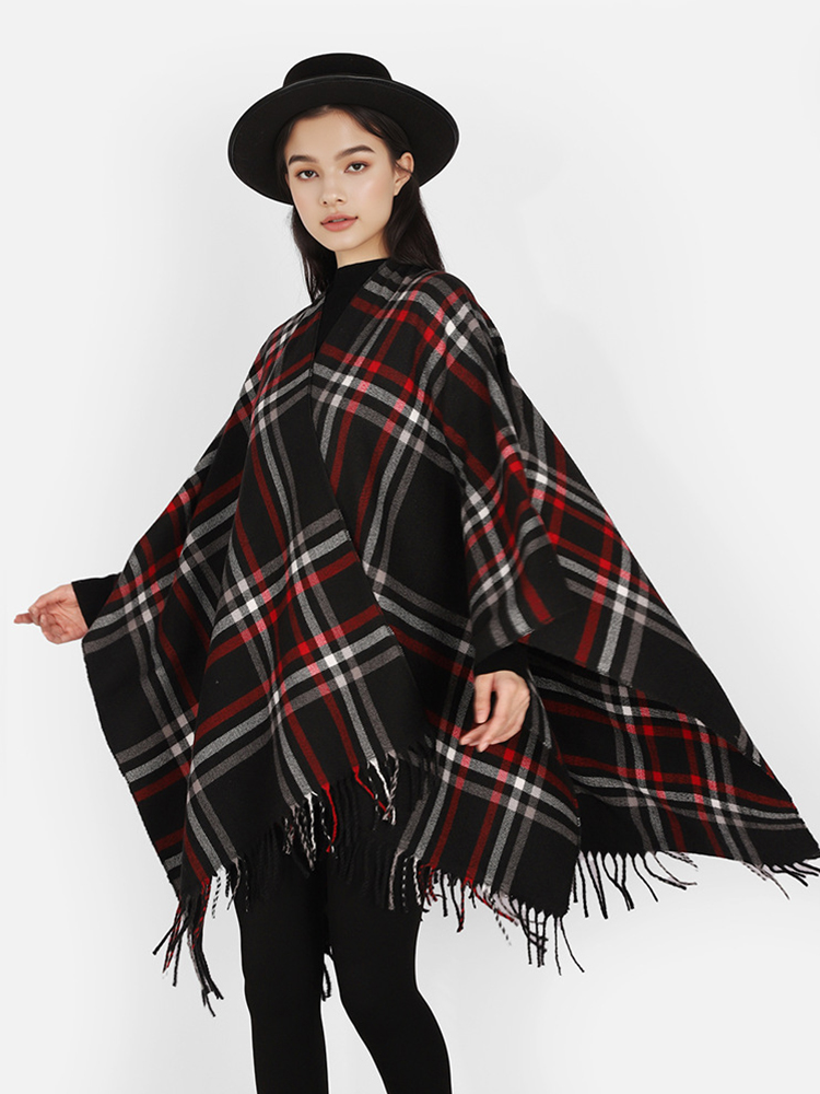 Mens Fashion Poncho - Invierno mujeres hombres bufanda capas Poncho