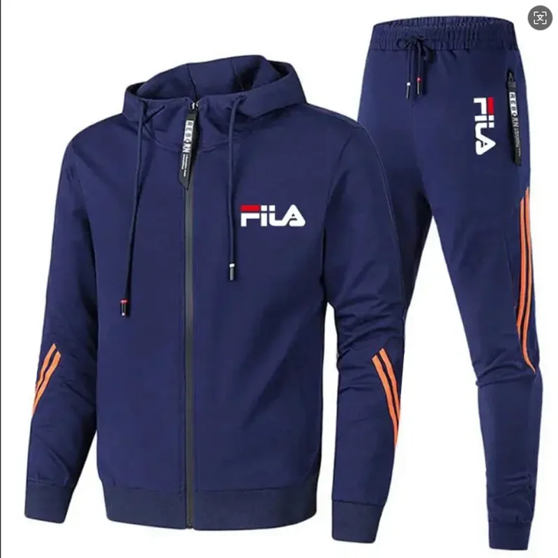 Men'S Fashion Zipper Jacket - Conjunto de dos piezas de moda