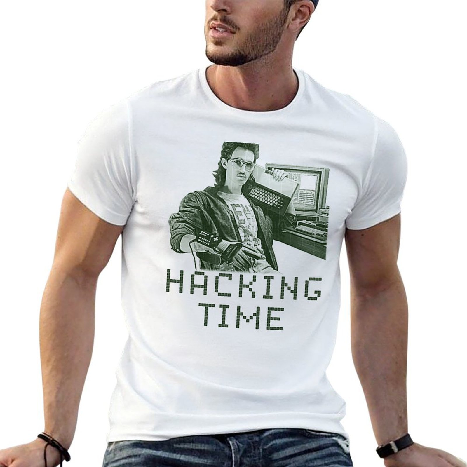 Mens Fashion Hacks - Camiseta Hacking Time para hombre, camiseta