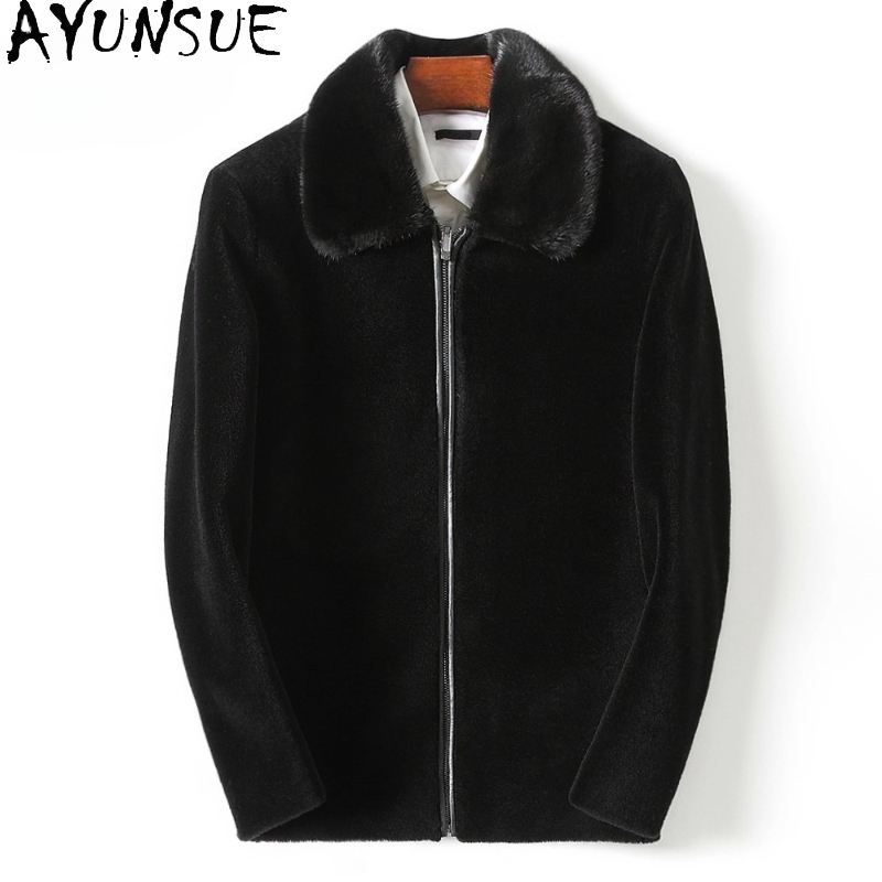 Men'S Fashion Zipper Jacket - AYUNSUE, abrigos informales de lana de