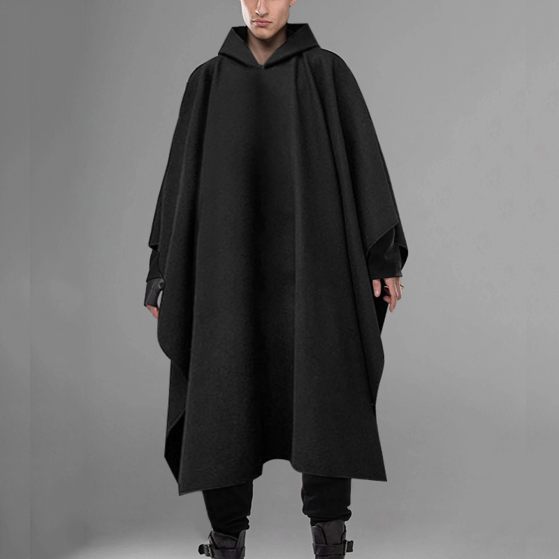 Mens Fashion Poncho - INCERUN moda hombres capa abrigos con