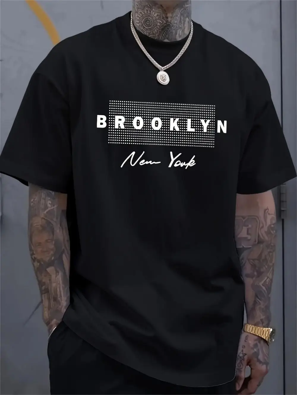 York Men'S Fashion - Camiseta de Hombre con Estampado de