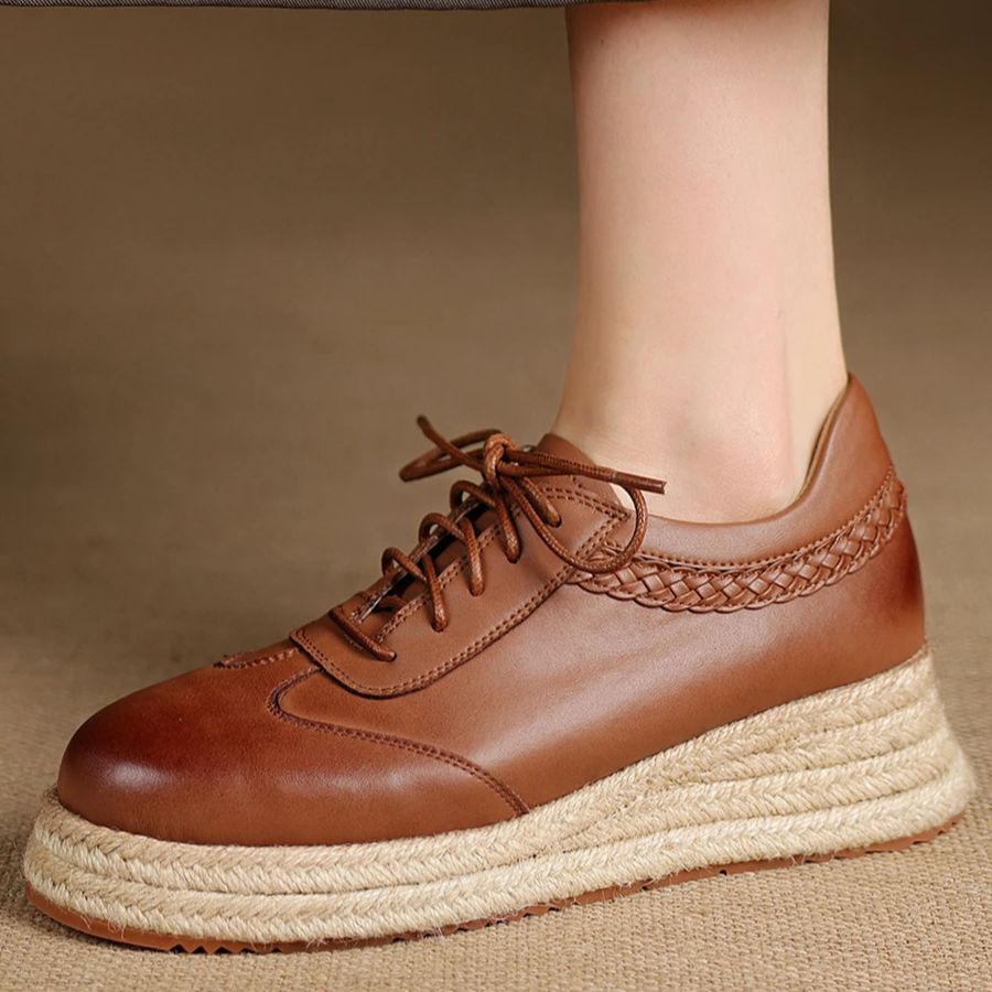 Oxford Shoes Brogue - EAGSITY zapatos Oxford marrones de cuero