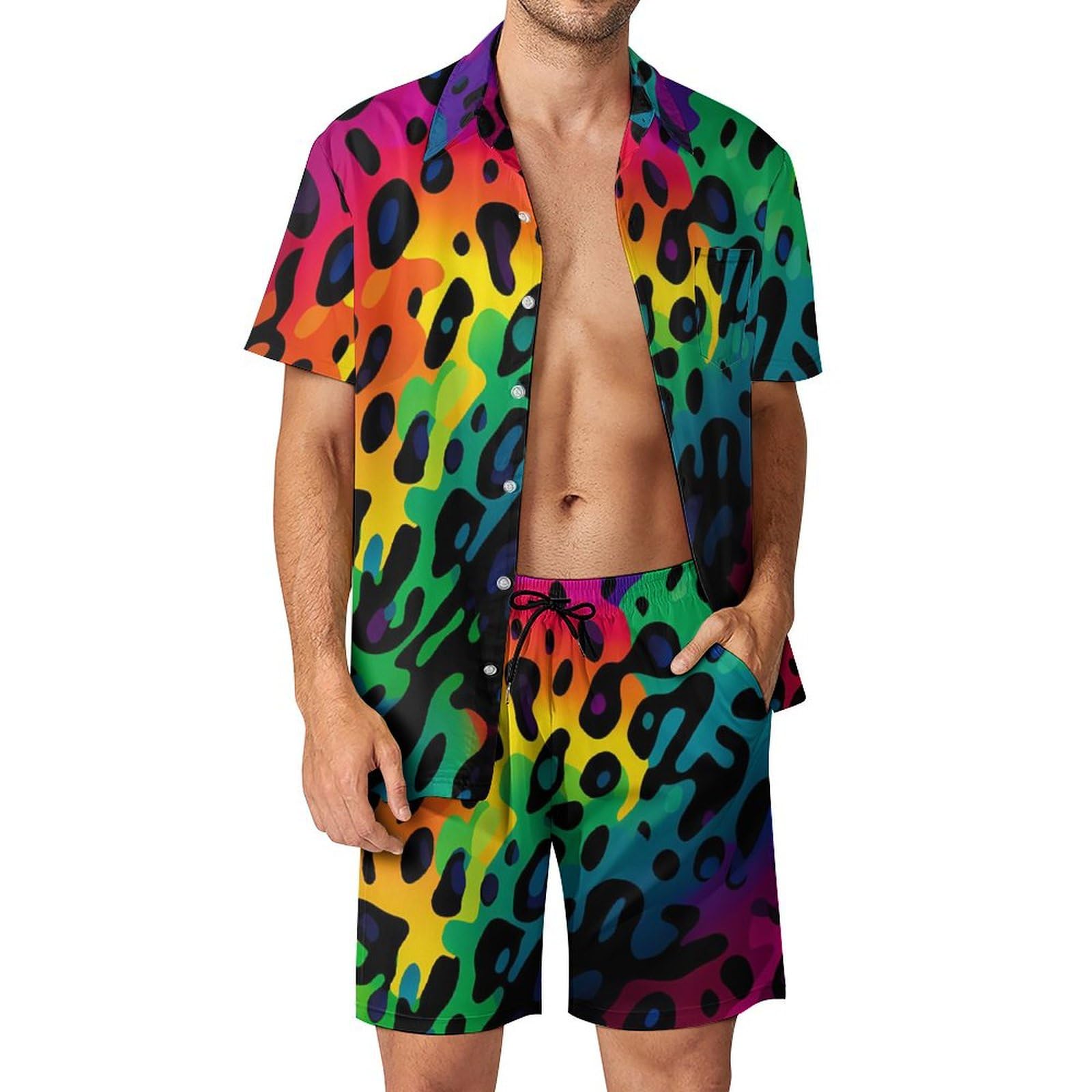Queer Men'S Fashion - Conjuntos de Camisa y Pantalones Cortos