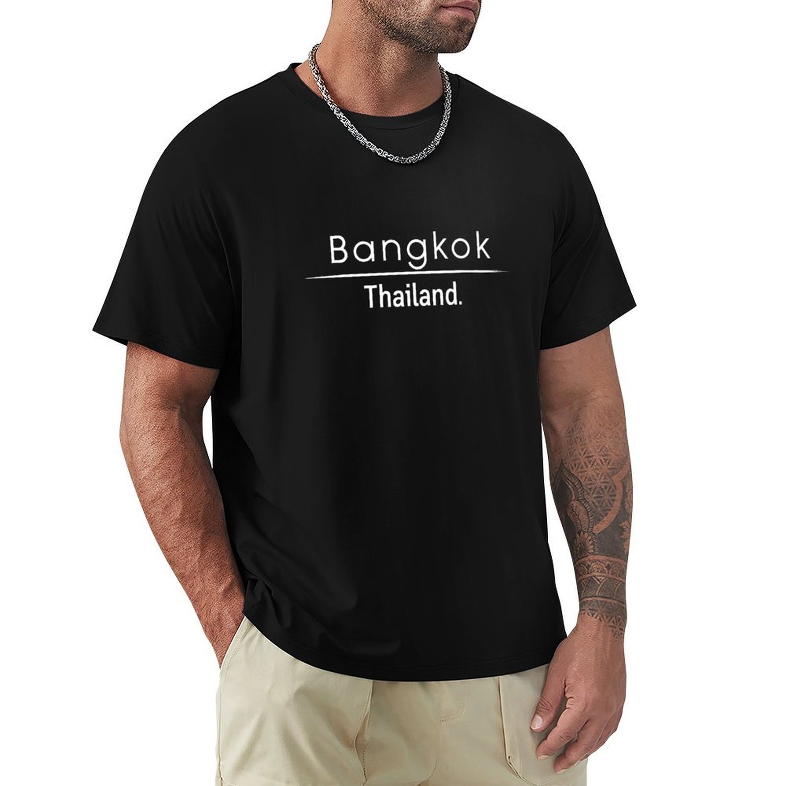 Mens Fashion Bangkok - Camiseta de Bangkok, Tailandia, Estampado de