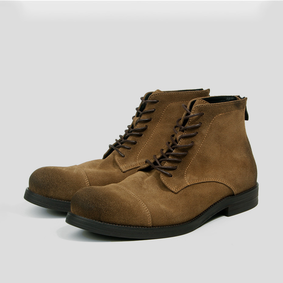 Oxford Shoes Brogue - Botas de cuero de vaca tipo