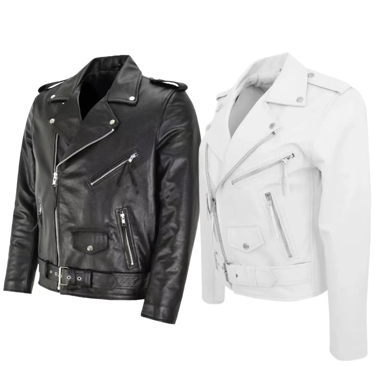 Men'S Fashion Zipper Jacket - Chaqueta de cuero para hombre, estilo