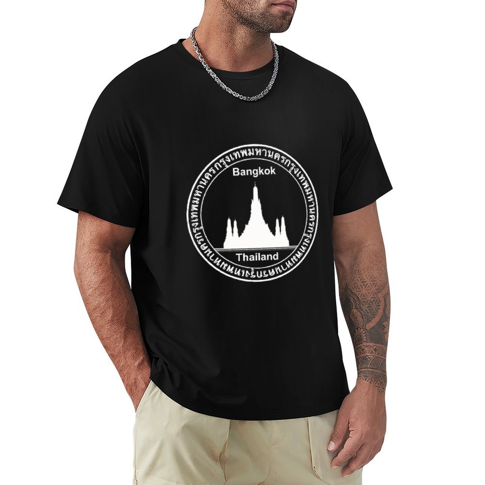 Mens Fashion Bangkok - Camiseta de viaje con estampado de