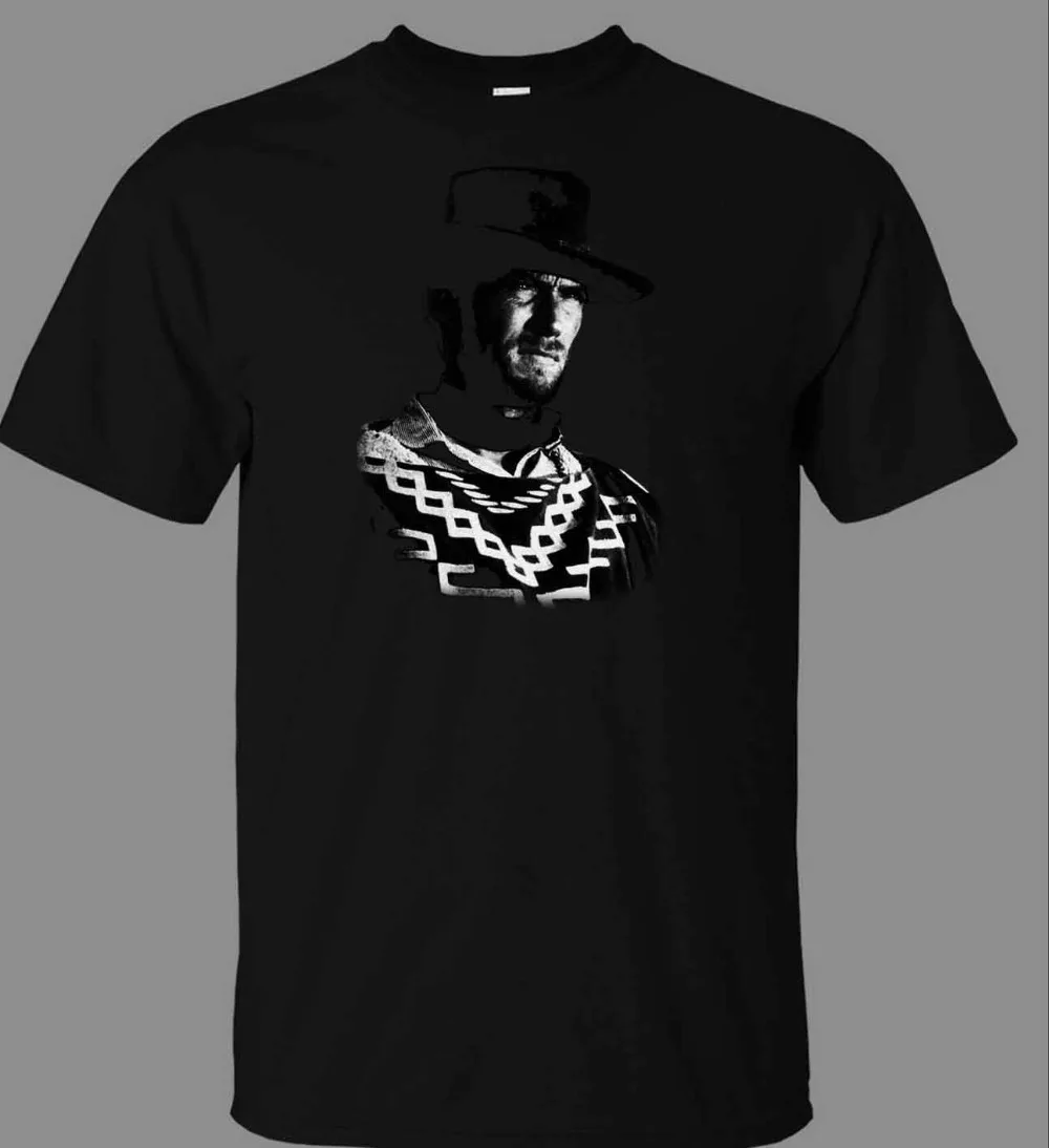 Mens Fashion Poncho - Camiseta Clint Eastwood Poncho, nueva camiseta