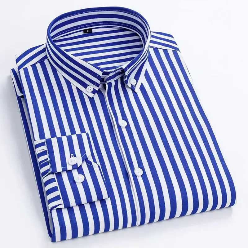 Dress Shirt Non-Iron - Camisa a rayas para hombre, camisas
