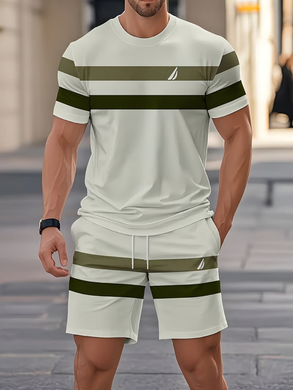 Queer Men'S Fashion - Conjuntos de verano para hombre, camiseta