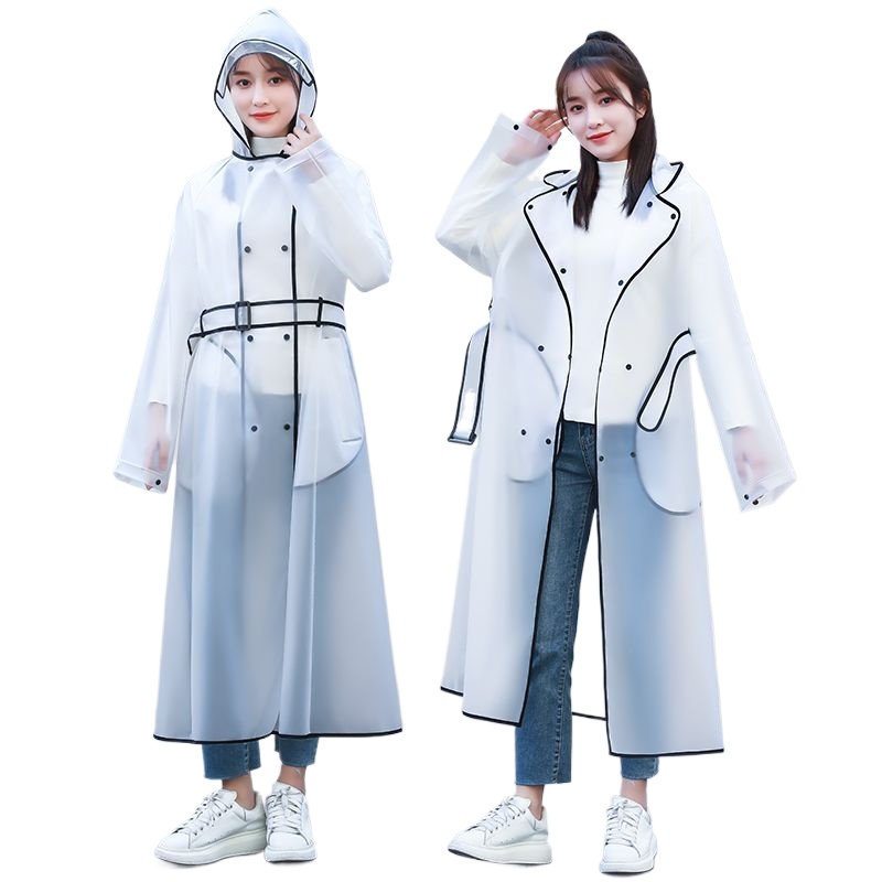 Mens Fashion Poncho - Impermeable Transparente de Moda para una