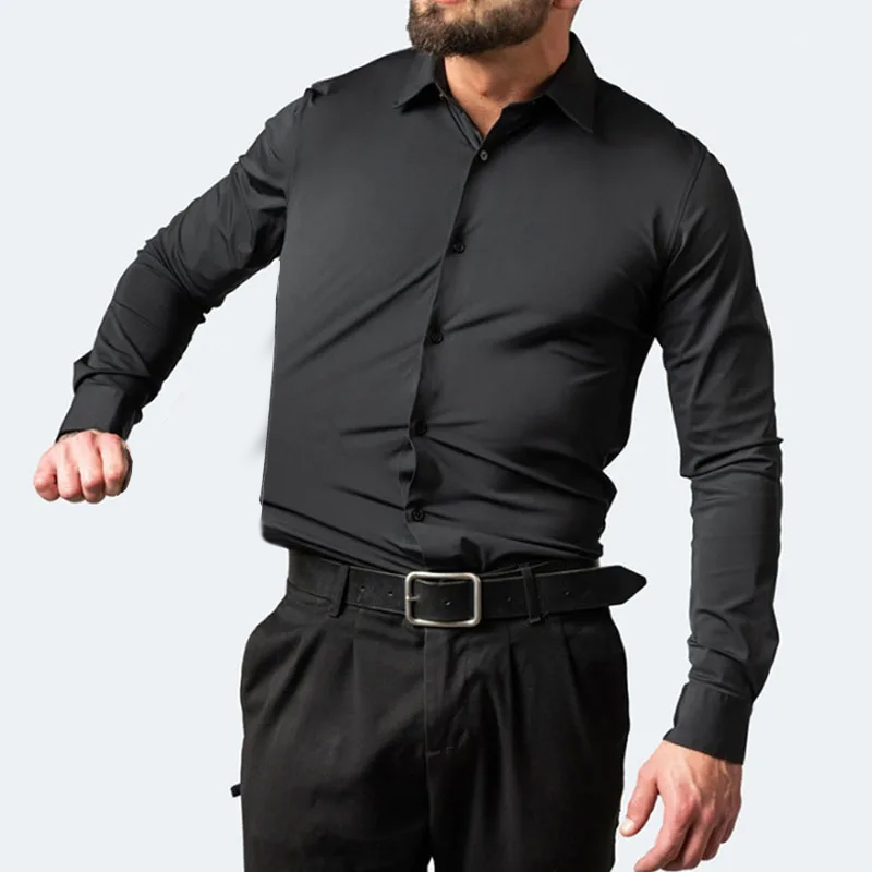 Dress Shirt Non-Iron - Camisa informal de negocios de manga