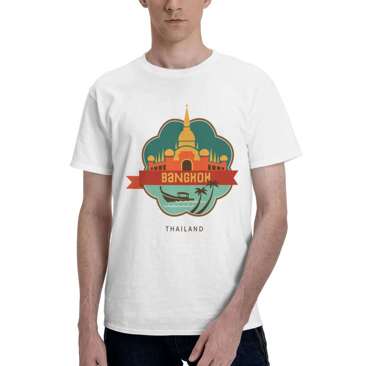 Mens Fashion Bangkok - Camisetas de algodón 100% para hombre