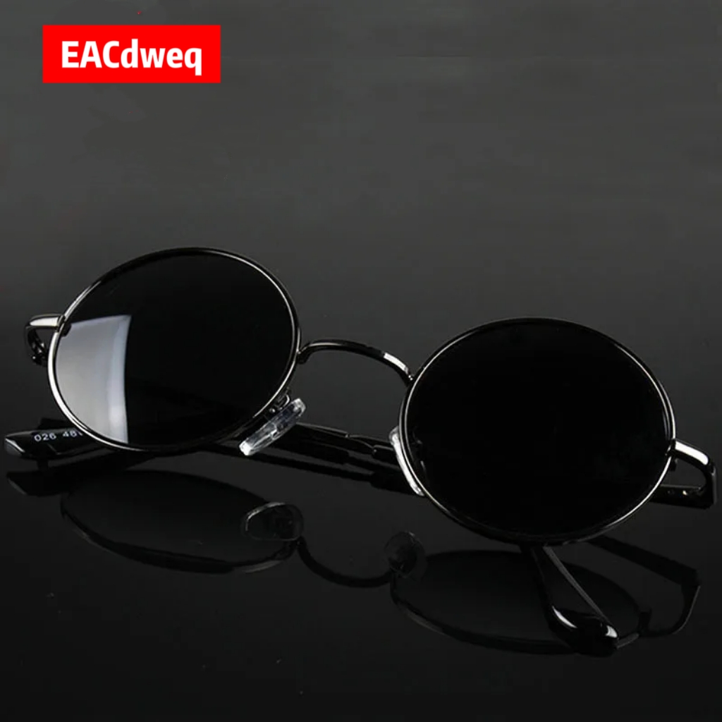 Men'S Fashion Glasses - Gafas de Sol Redondas Retro Vintage