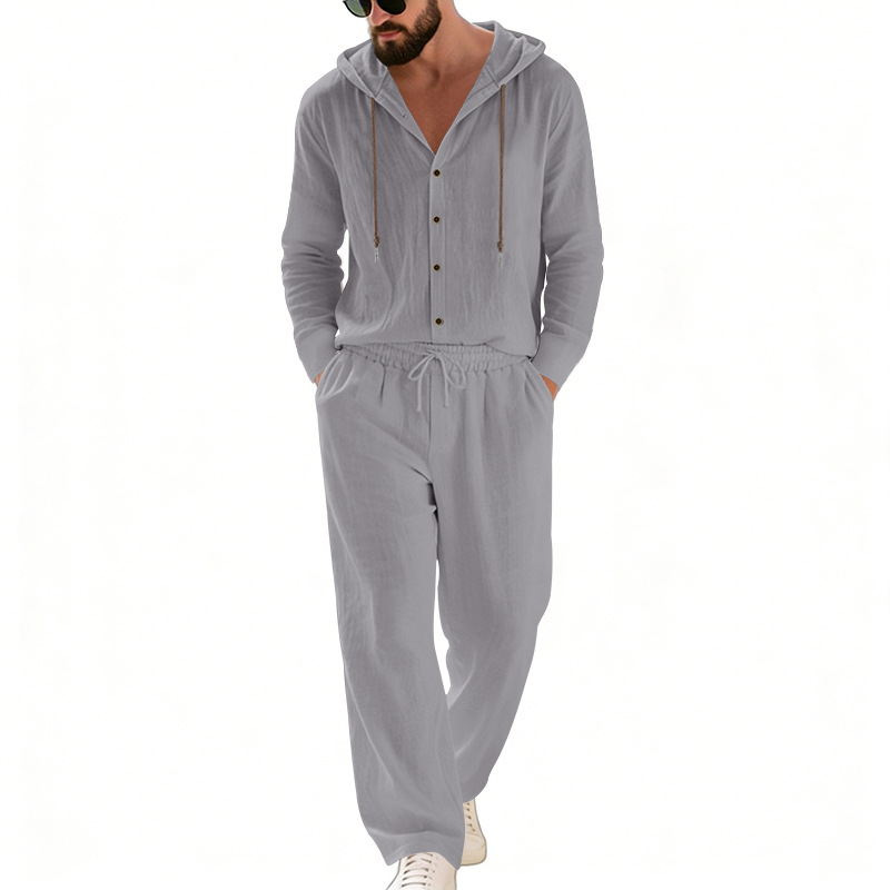 Linen Shirt Summer - Conjunto de Dos Piezas para Hombre,