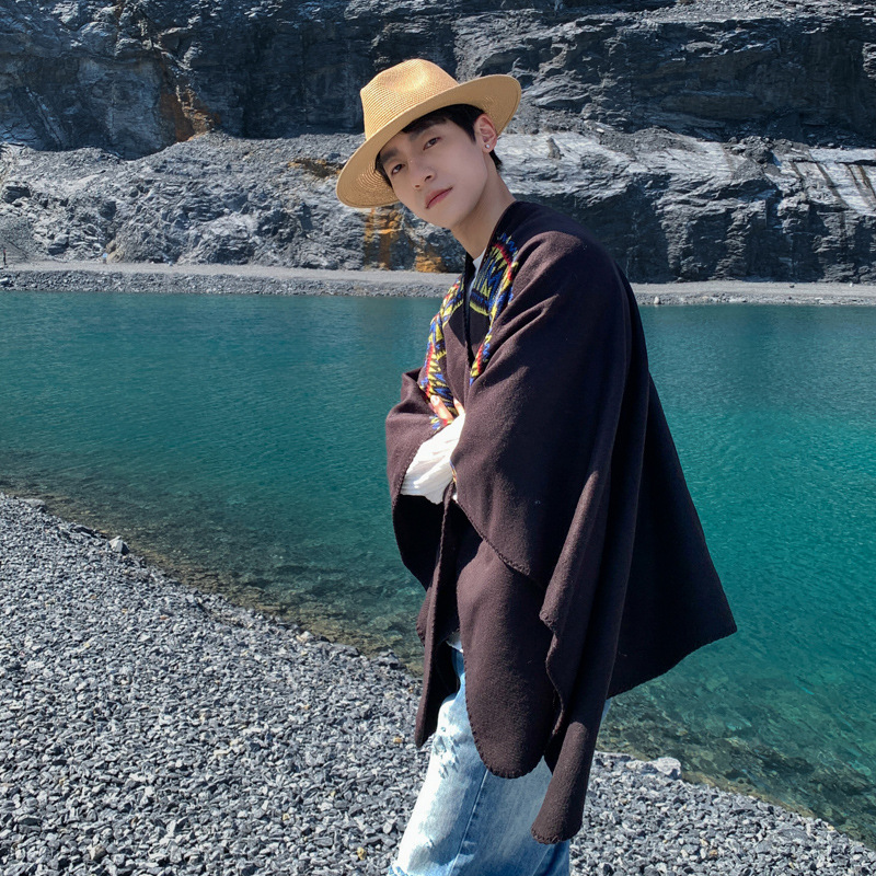 Capa para hombre, bufanda de e - Mens Fashion Poncho reseña y precio