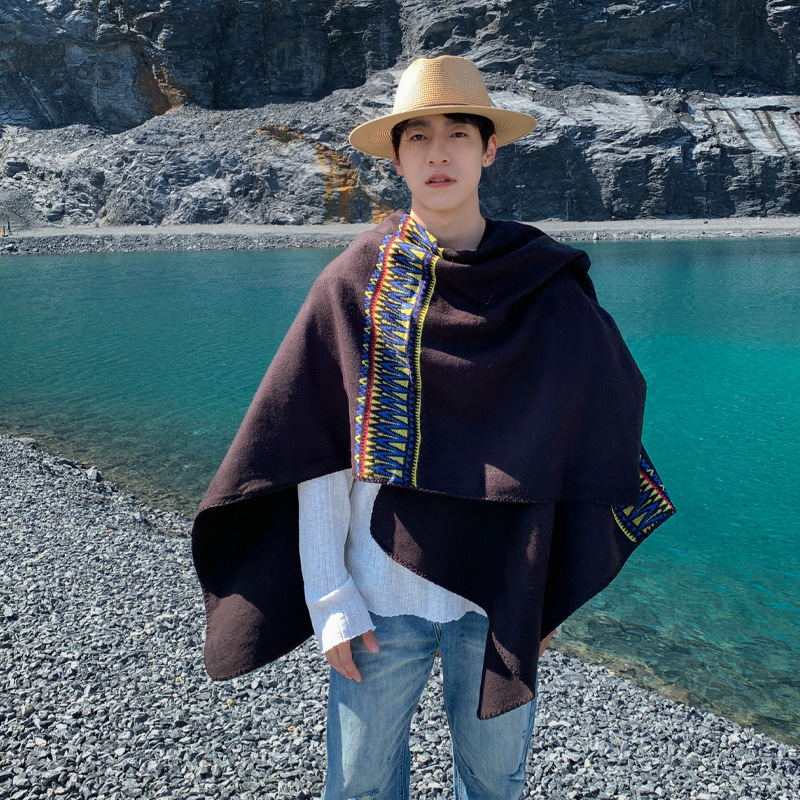 Capa para hombre, bufanda de e - Mens Fashion Poncho reseña y precio