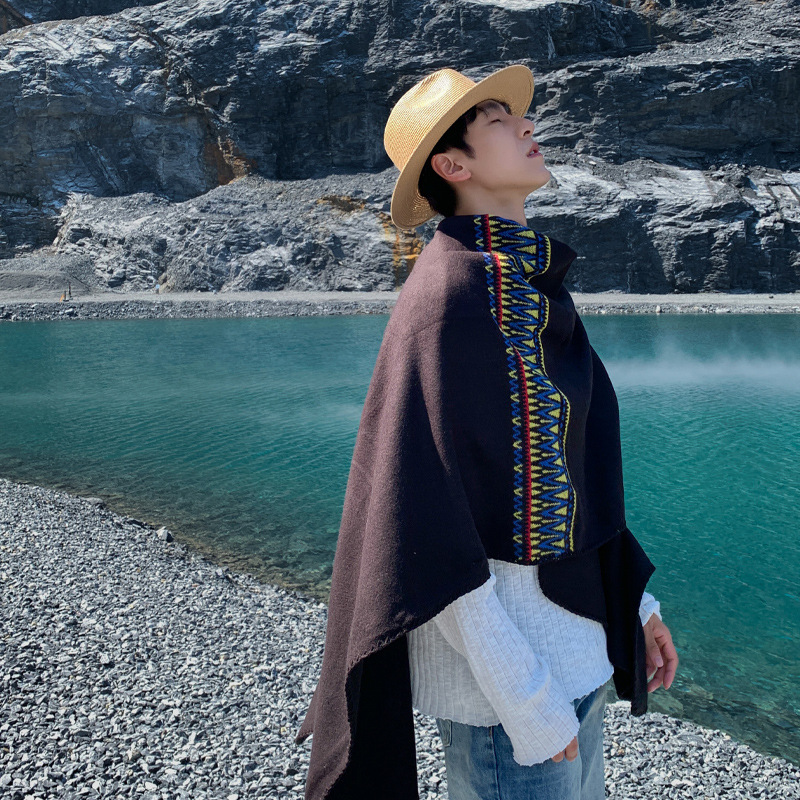 Capa para hombre, bufanda de e - Mens Fashion Poncho reseña y precio