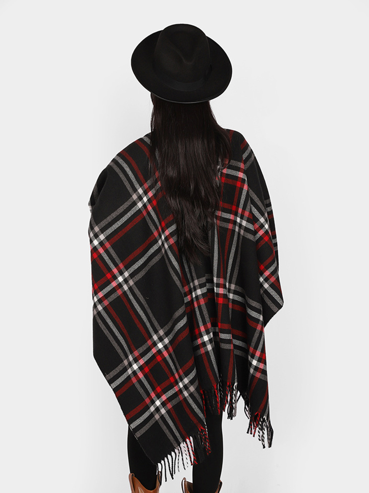Invierno mujeres hombres bufan - Mens Fashion Poncho reseña y precio