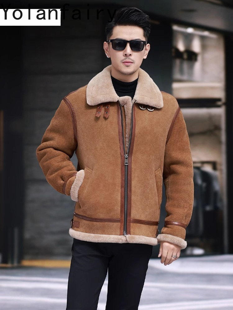YOLANFAIRY chaquetas de piel d - Men'S Fashion Zipper Jacket reseña y precio