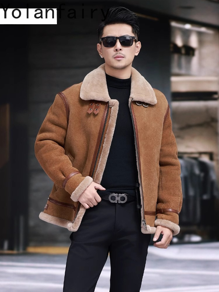 YOLANFAIRY chaquetas de piel d - Men'S Fashion Zipper Jacket reseña y precio