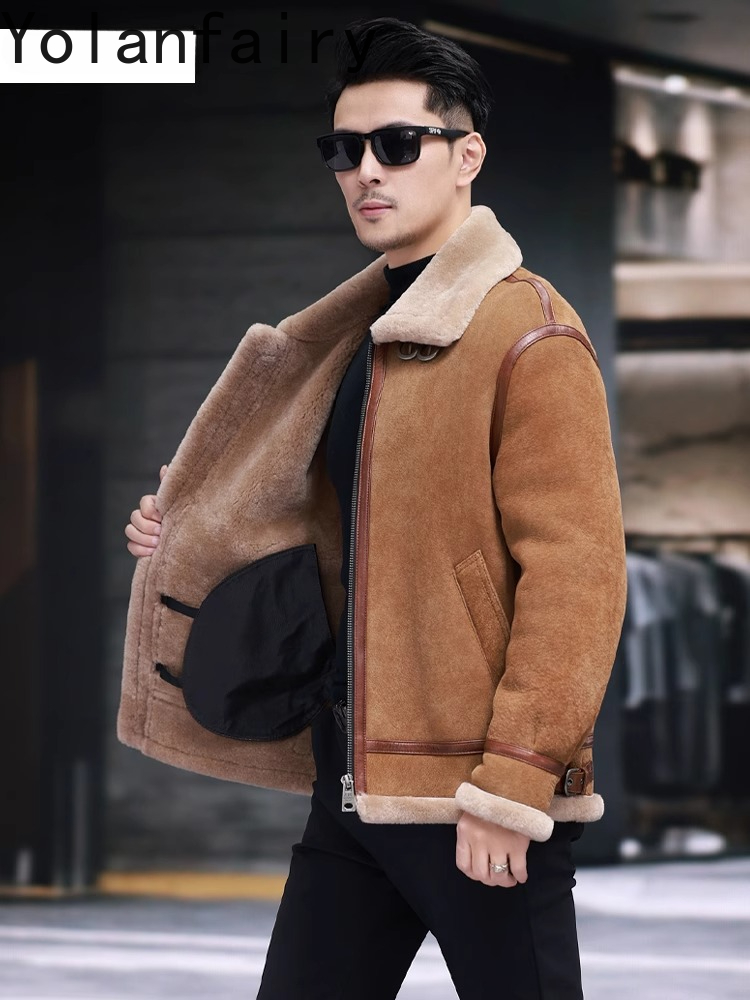 YOLANFAIRY chaquetas de piel d - Men'S Fashion Zipper Jacket reseña y precio
