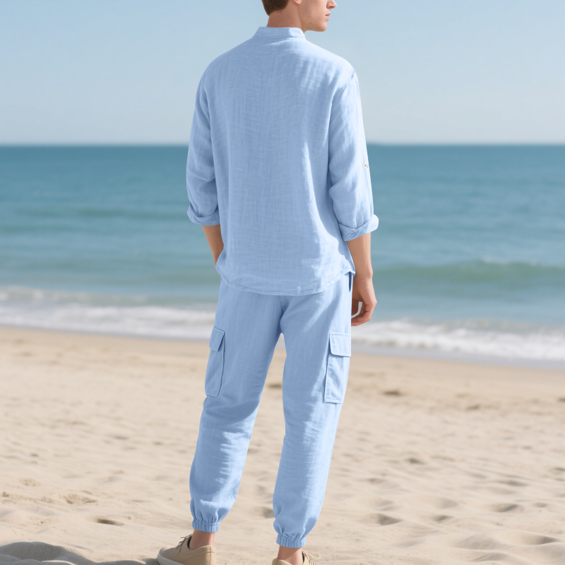 Conjunto de Dos Piezas de Lino - Linen Shirt Summer reseña y precio