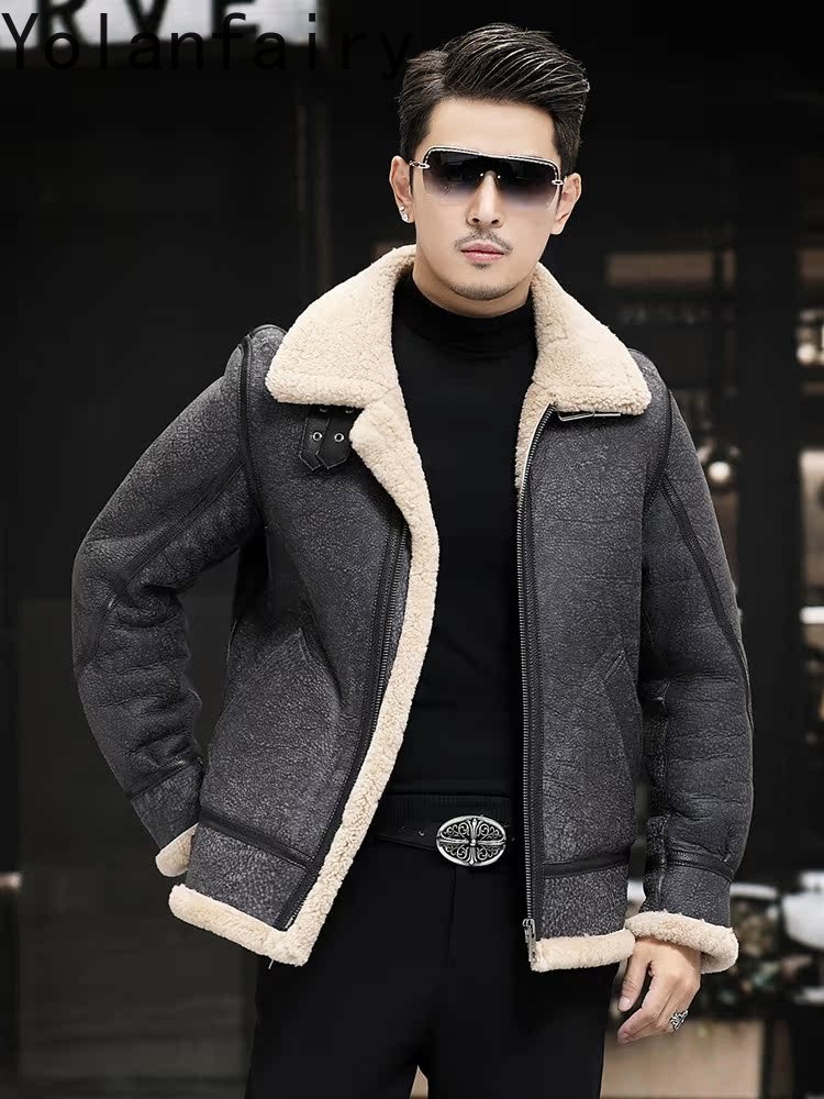 YOLANFAIRY chaquetas de cuero  - Men'S Fashion Zipper Jacket reseña y precio