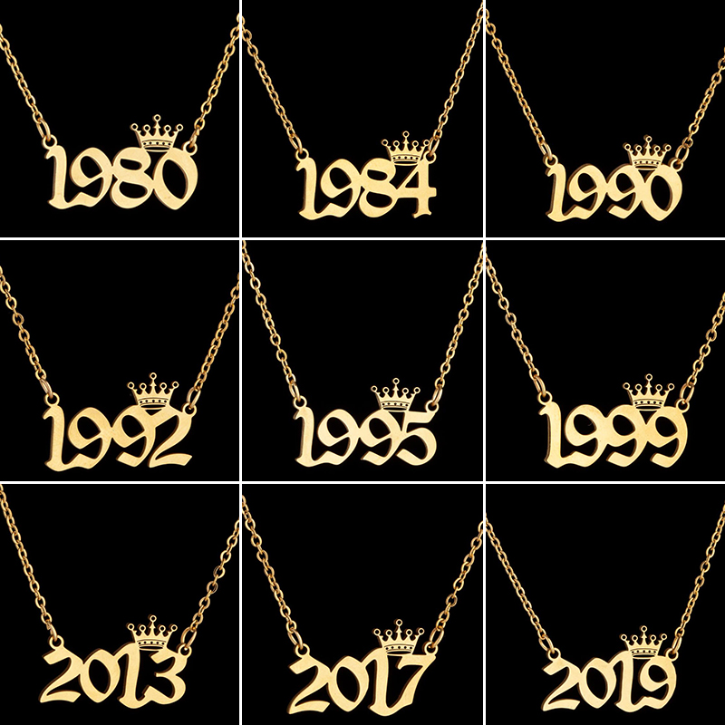 Collares con números de año de - Men'S Fashion Year 2000 reseña y precio