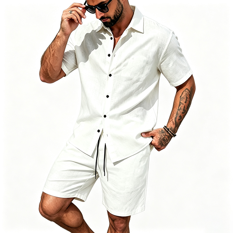Conjunto de Dos Piezas de Lino - Linen Shirt Summer reseña y precio