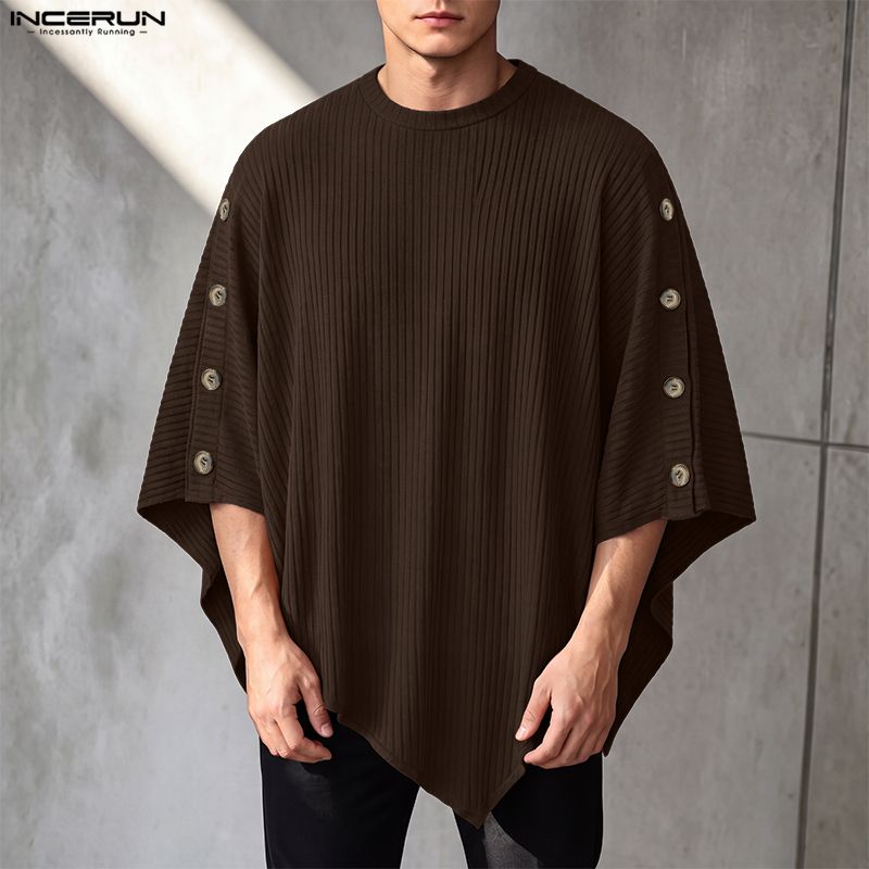INCERUN: suéteres de punto hol - Mens Fashion Poncho reseña y precio
