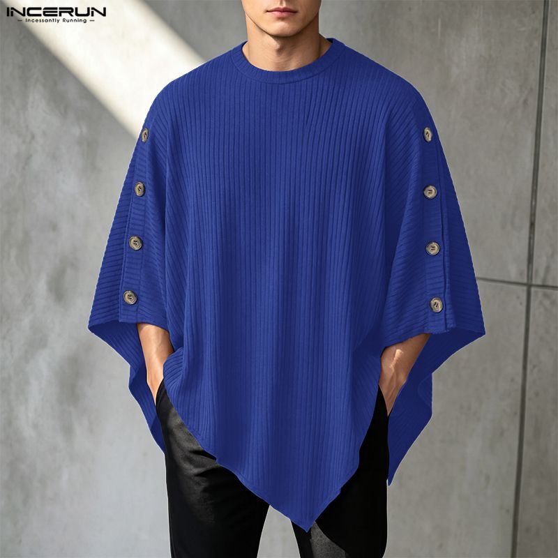 INCERUN: suéteres de punto hol - Mens Fashion Poncho reseña y precio
