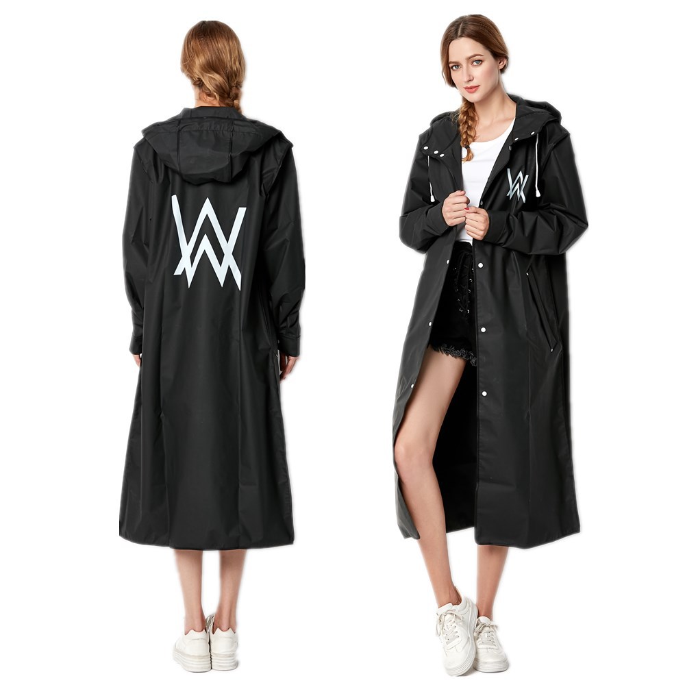 Nueva moda, capa de lluvia neg - Mens Fashion Poncho reseña y precio