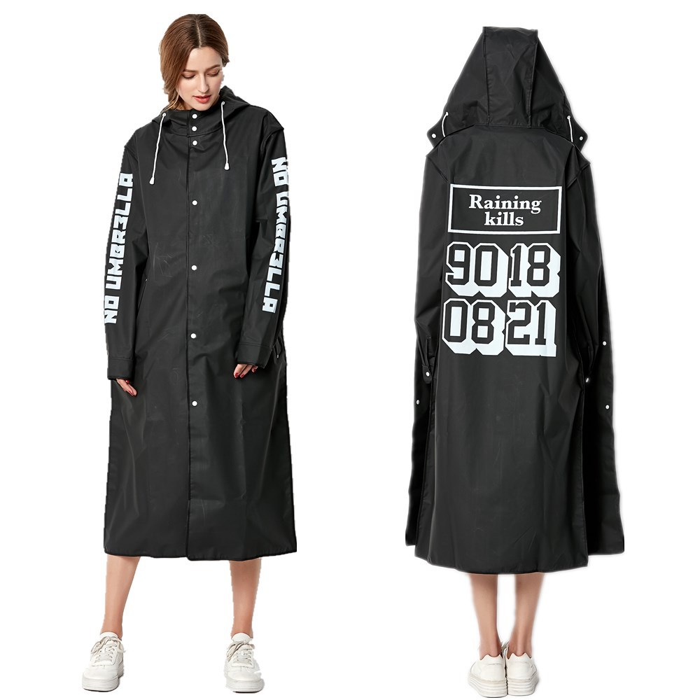 Nueva moda, capa de lluvia neg - Mens Fashion Poncho reseña y precio