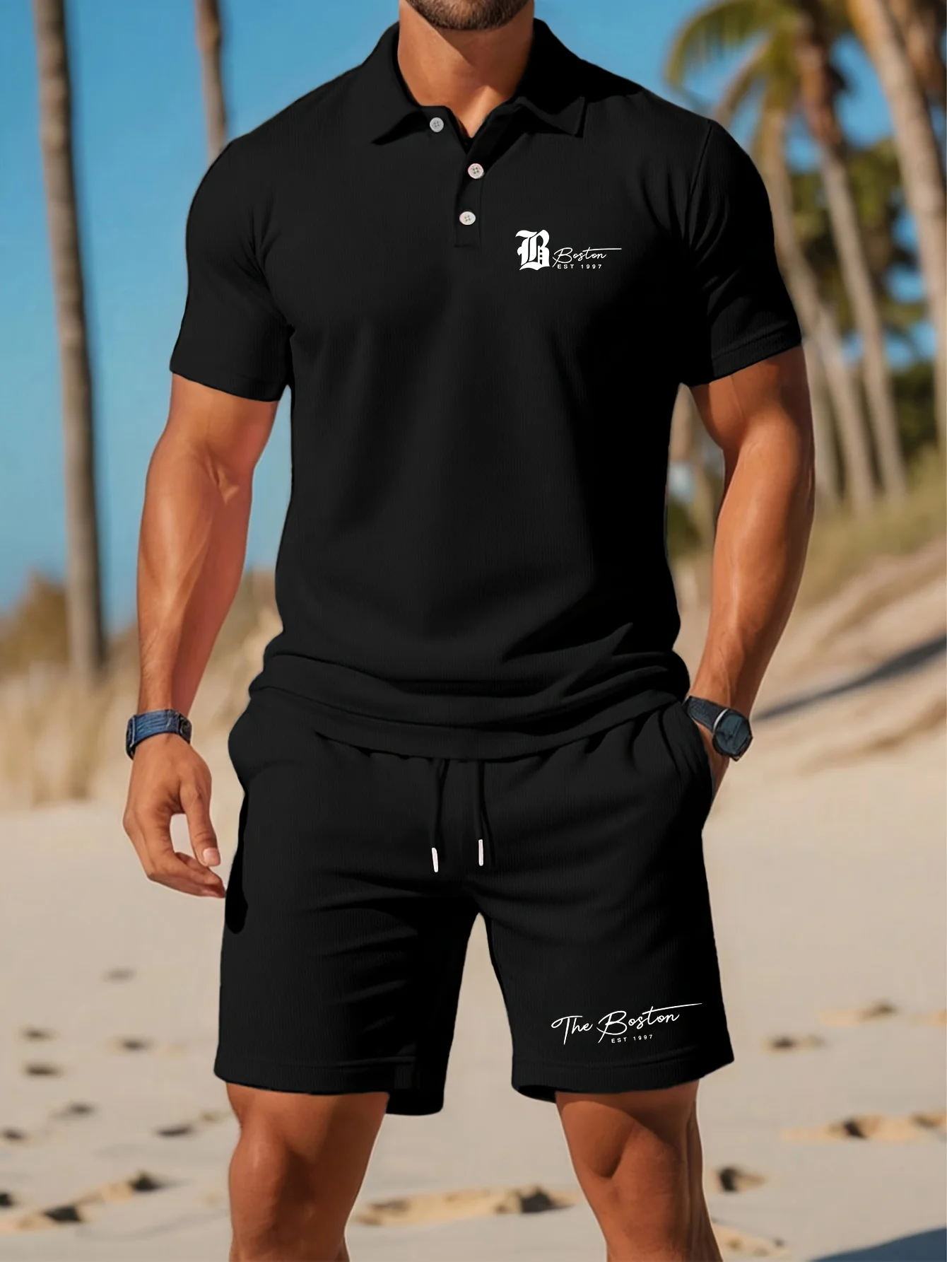 Conjunto de camisa Polo para h - Queer Men'S Fashion reseña y precio