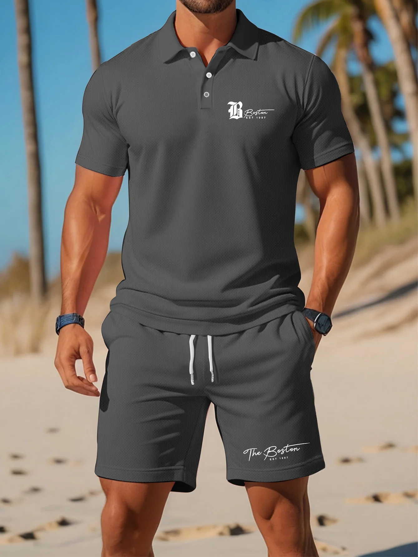 Conjunto de camisa Polo para h - Queer Men'S Fashion reseña y precio