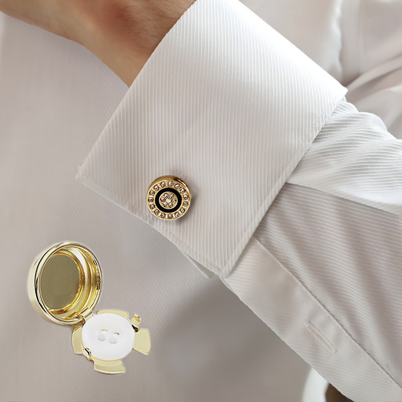 1/2 pares de gemelos negros co - Dress Shirt Non-Iron reseña y precio