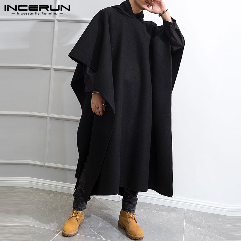INCERUN moda hombres capa abri - Mens Fashion Poncho reseña y precio
