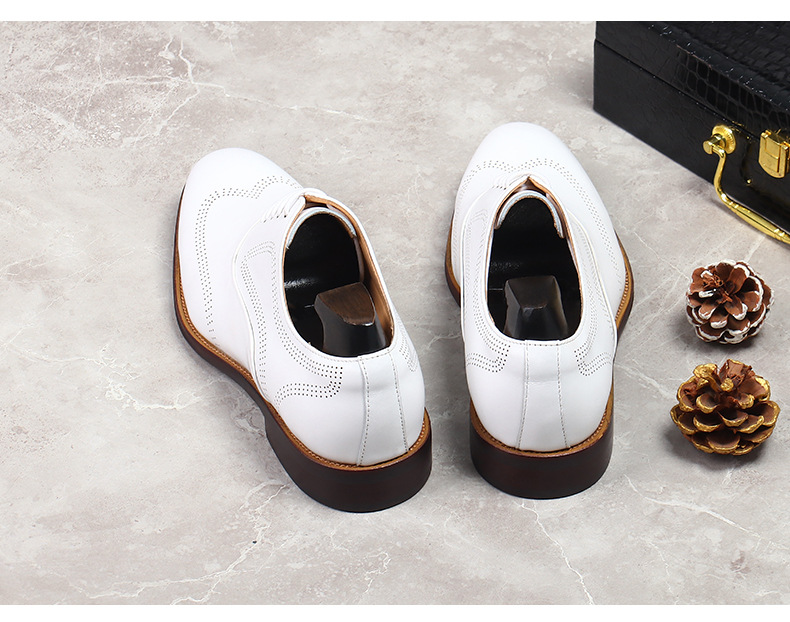 Zapatos Brogue de cuero genuin - Oxford Shoes Brogue reseña y precio