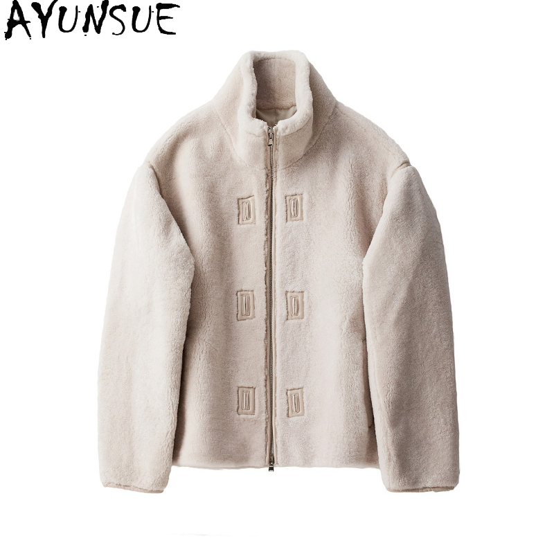 AYUNSUE chaqueta de piel de ov - Men'S Fashion Zipper Jacket reseña y precio