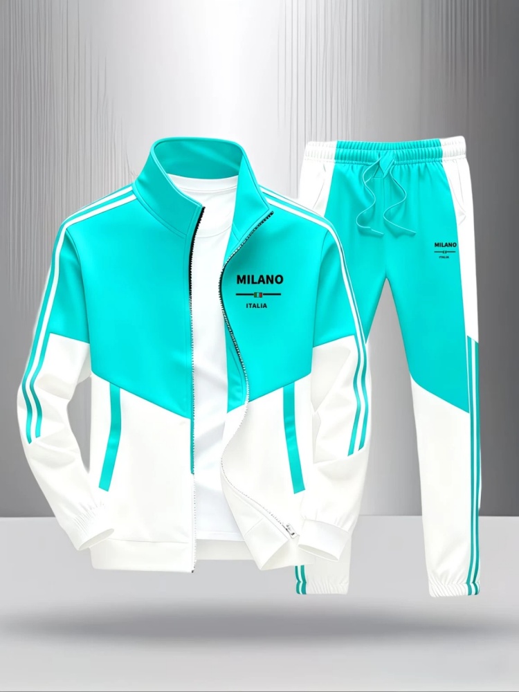 Conjunto Deportivo de 2 Piezas - Men'S Fashion Zipper Jacket reseña y precio