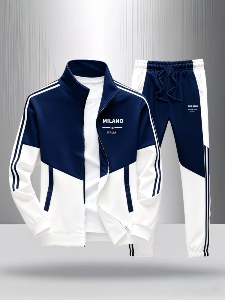Conjunto Deportivo de 2 Piezas - Men'S Fashion Zipper Jacket reseña y precio