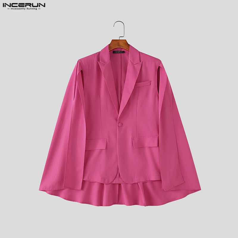 INCERUN Blazer Irregular para  - Mens Fashion Poncho reseña y precio