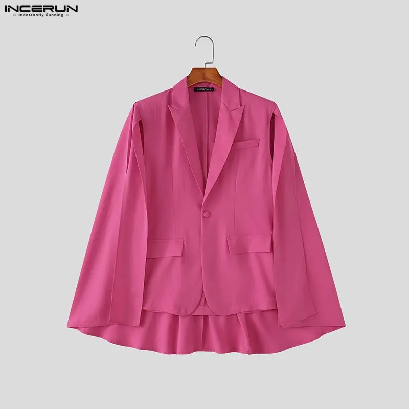 INCERUN Blazer Irregular para  - Mens Fashion Poncho reseña y precio