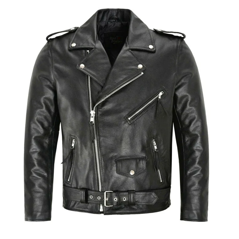 Chaqueta de cuero para hombre, - Men'S Fashion Zipper Jacket reseña y precio