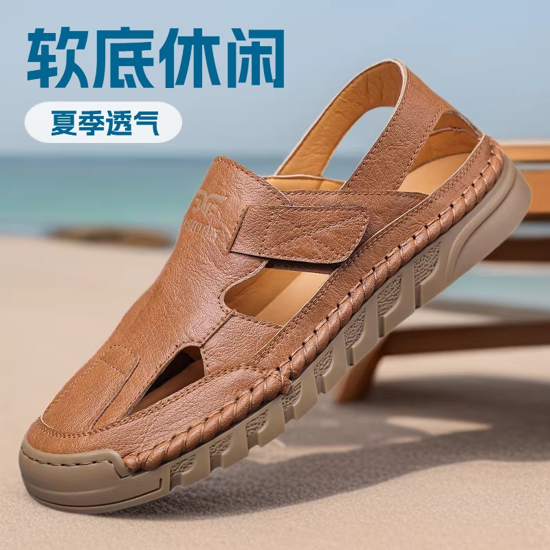 Sandalias de cuero transpirabl - Men'S Fashion Online reseña y precio