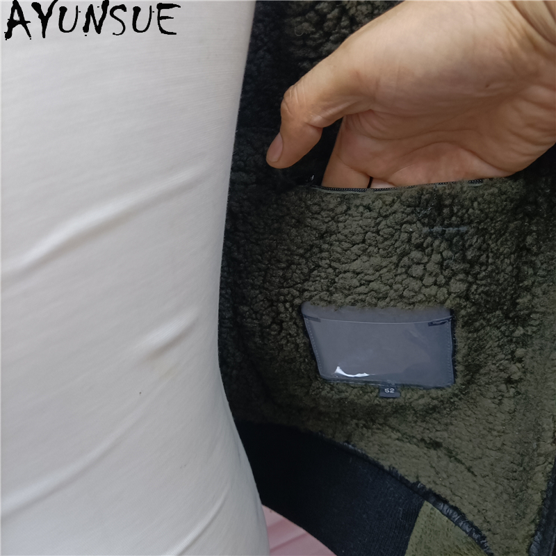 AYUNSUE abrigo de piel Natural - Men'S Fashion Zipper Jacket reseña y precio