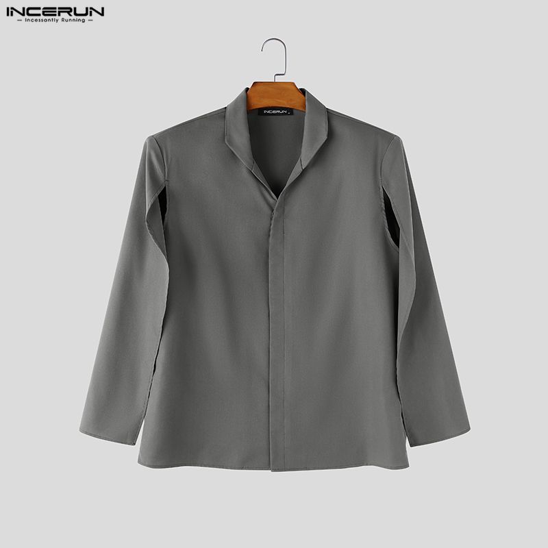 INCERUN Camisa de hombre de co - Mens Fashion Poncho reseña y precio