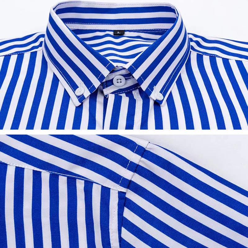 Camisa a rayas para hombre, ca - Dress Shirt Non-Iron reseña y precio